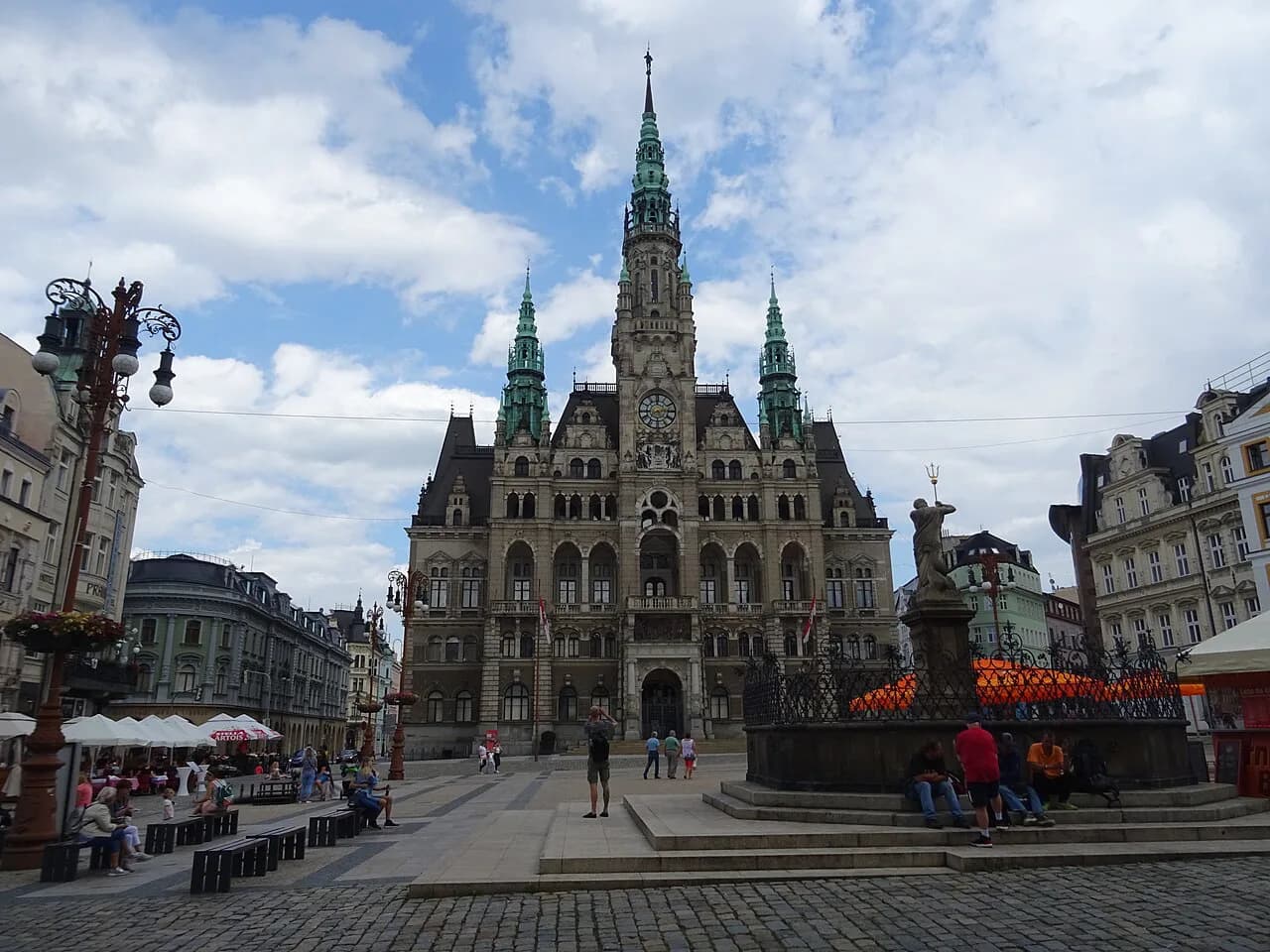 Liberec Town Hall: The Neo-Renaissance Landmark on Dr. E. Beneše Square