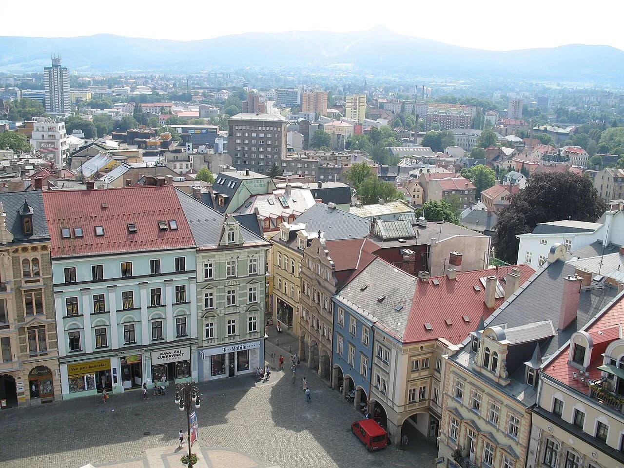 Liberec Map: Where the Center, Ještěd and the Zoo Sit