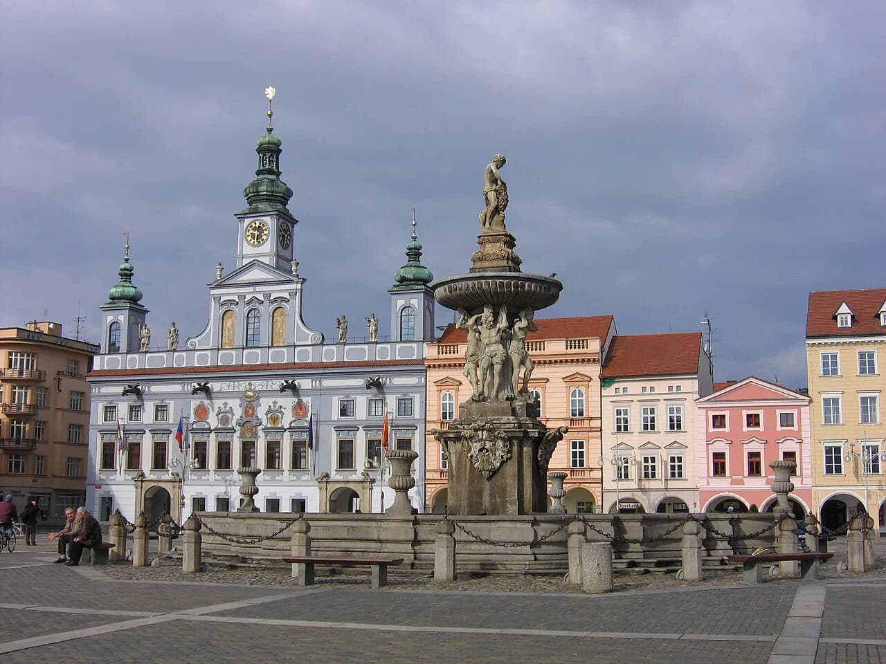 Samson Fountain in České Budějovice: Visiting the Main Square