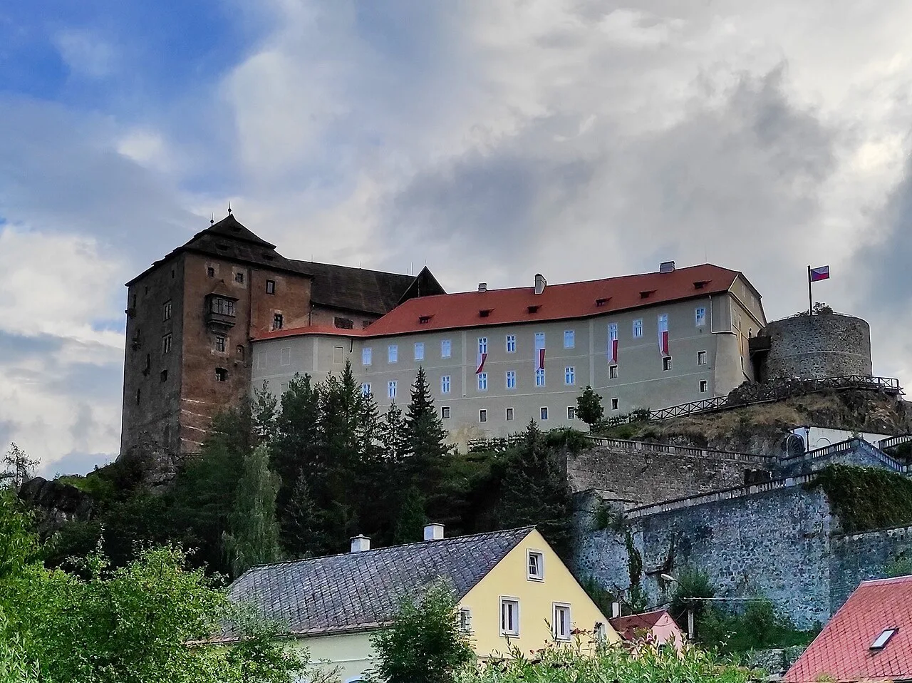 Bečov nad Teplou Castle and chateau above the town