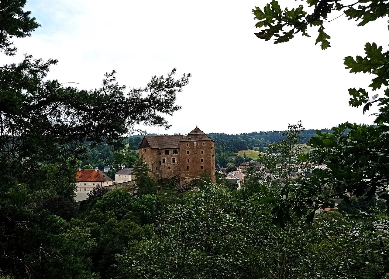 Bečov nad Teplou Castle seen from the northern viewpoint