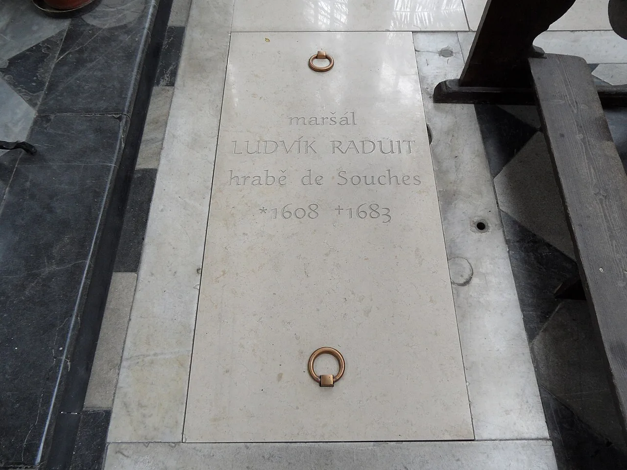 Tomb slab of Count Louis Raduit de Souches in the Church of St. James, Brno