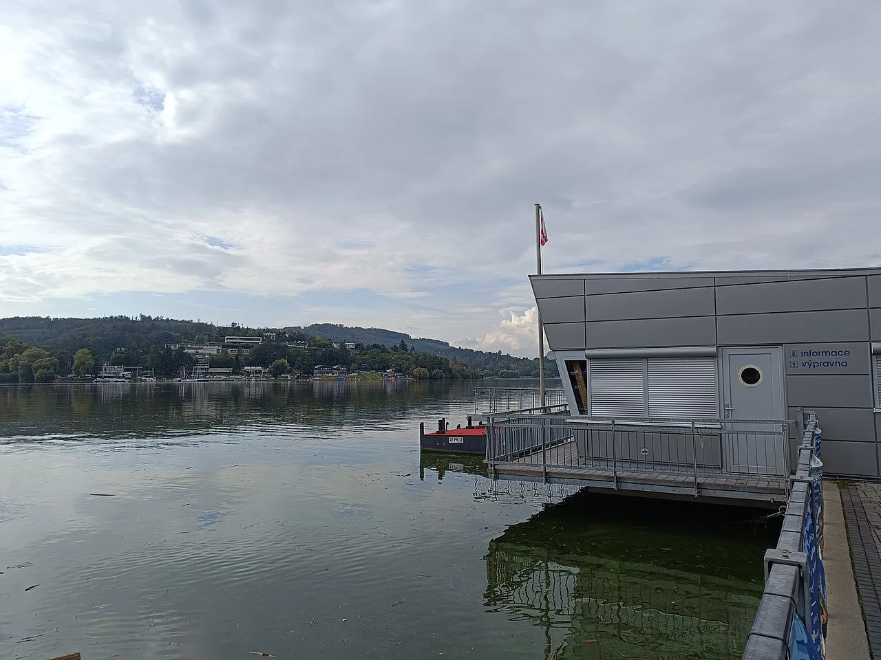 The boat landing at Bystrc on the Brno Reservoir.