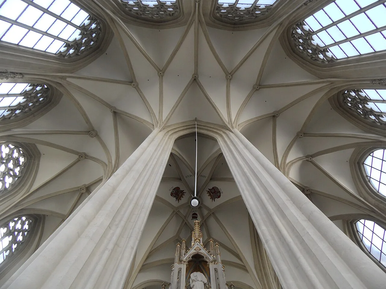 The ribbed vault in the Church of St. James, Brno.