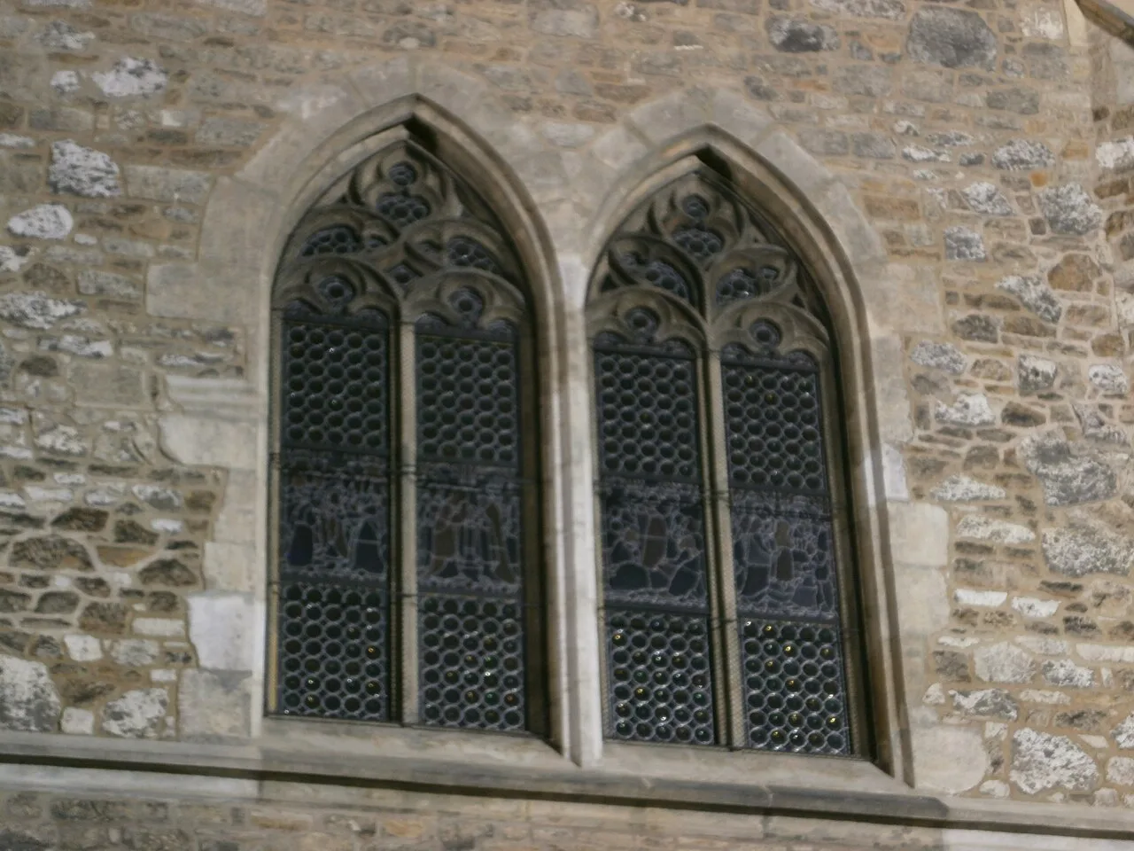 Gothic windows of the Cathedral of Saints Peter and Paul, Brno.