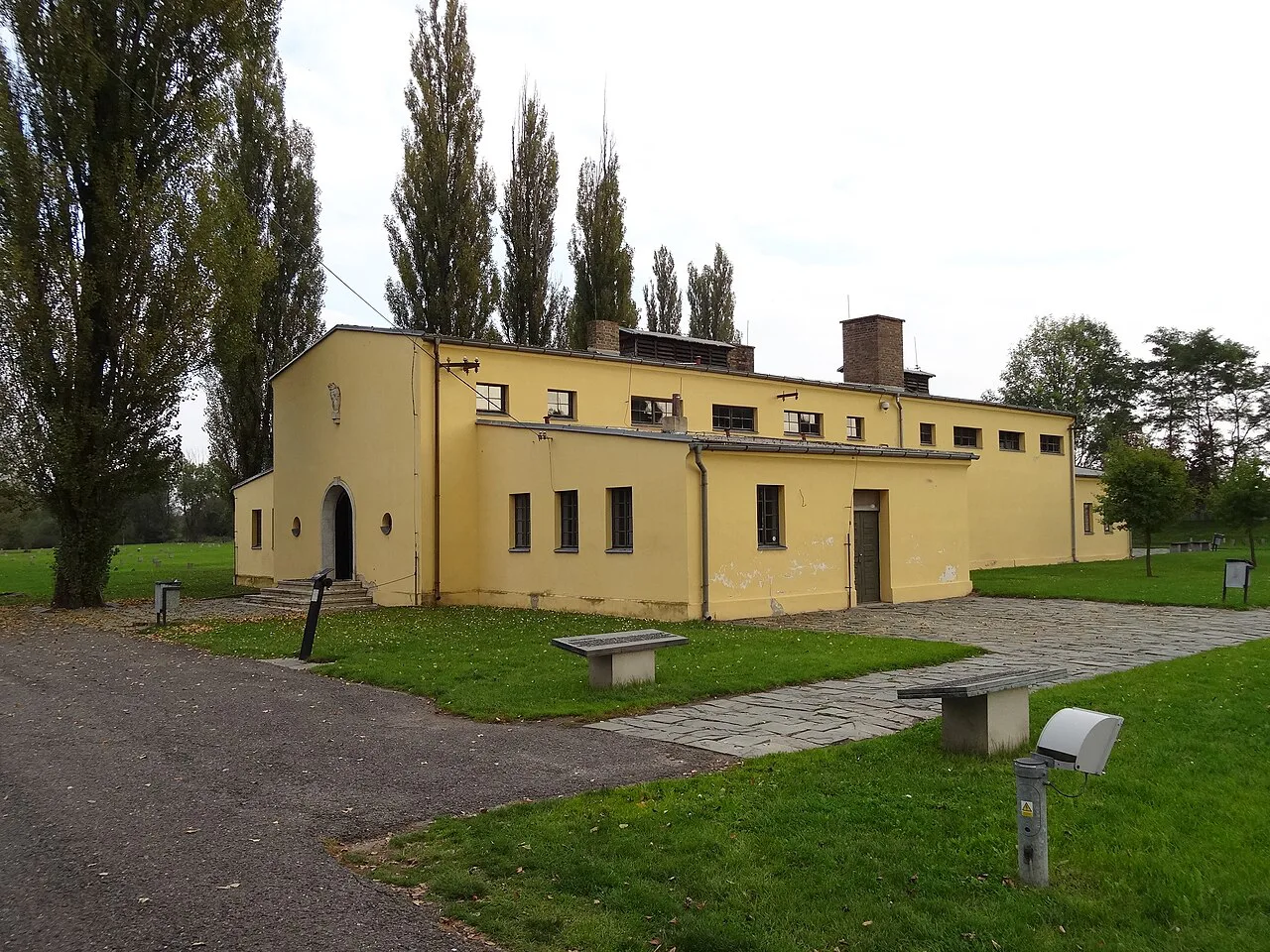 Crematorium building at the Terezín cemetery