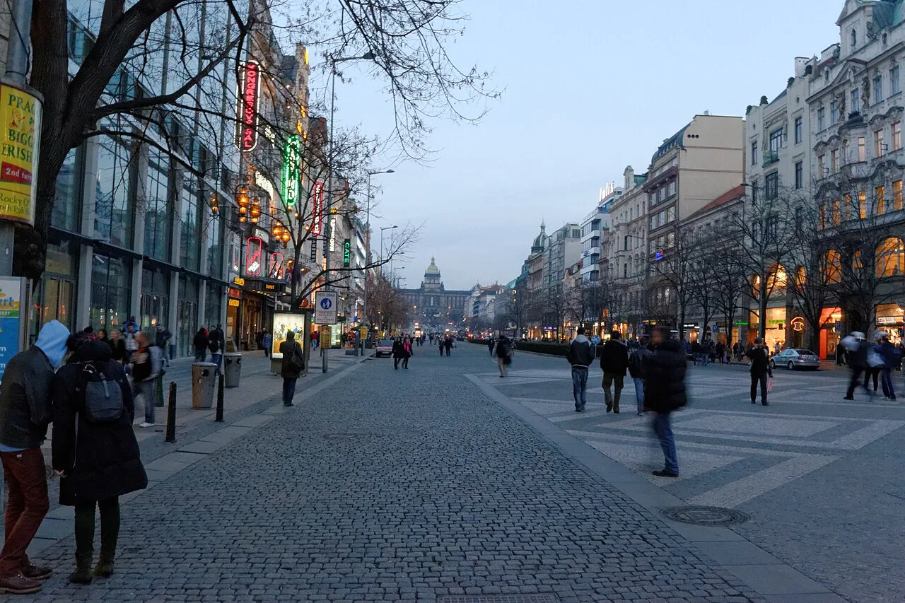 Wenceslas Square, Prague.
