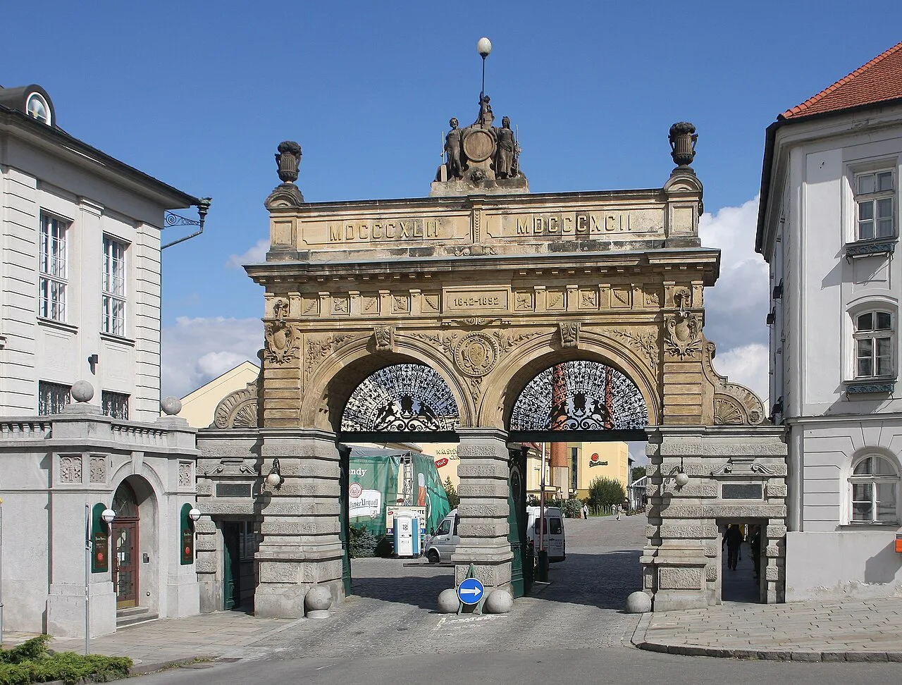 The gateway to the Pilsner Urquell brewery in Plzeň.