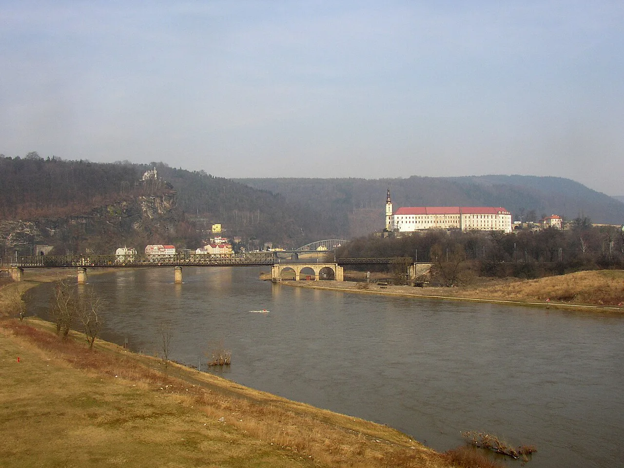 Děčín Castle above the Elbe River.