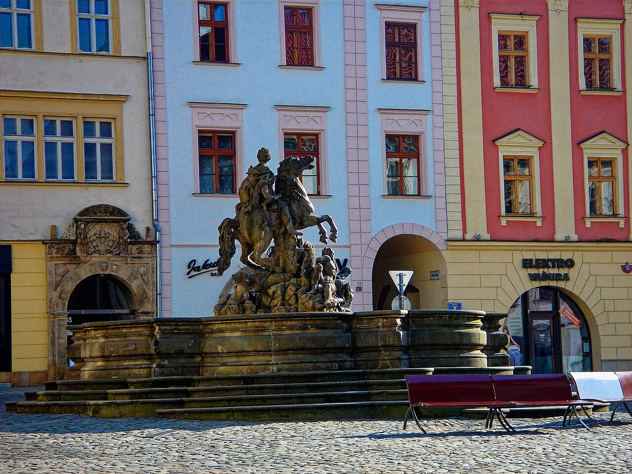 Caesar Fountain on Horní náměstí, Olomouc.