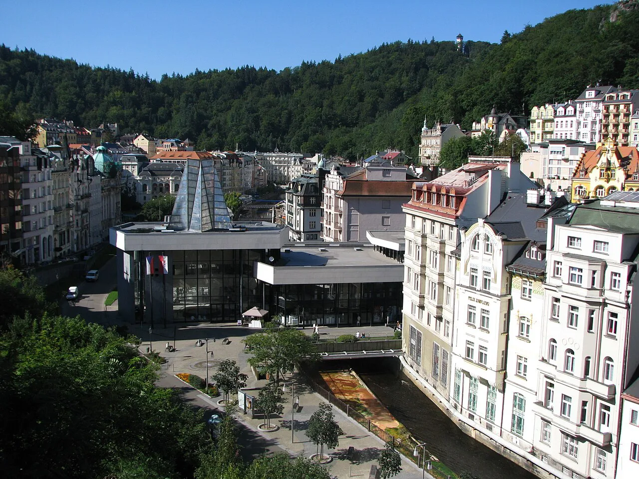 The Hot Spring Colonnade by the Teplá River, Karlovy Vary.