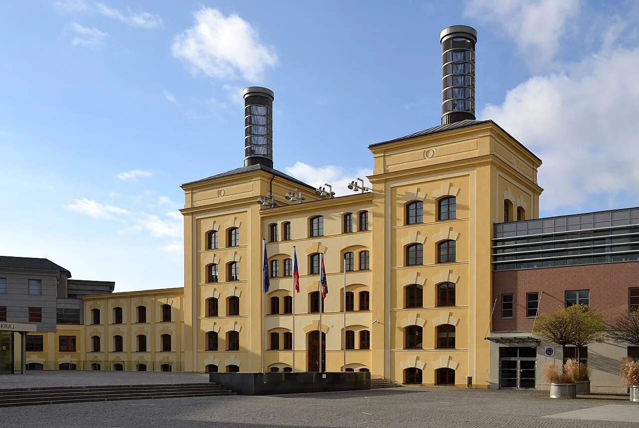 The historic brewery building in Hradec Králové.