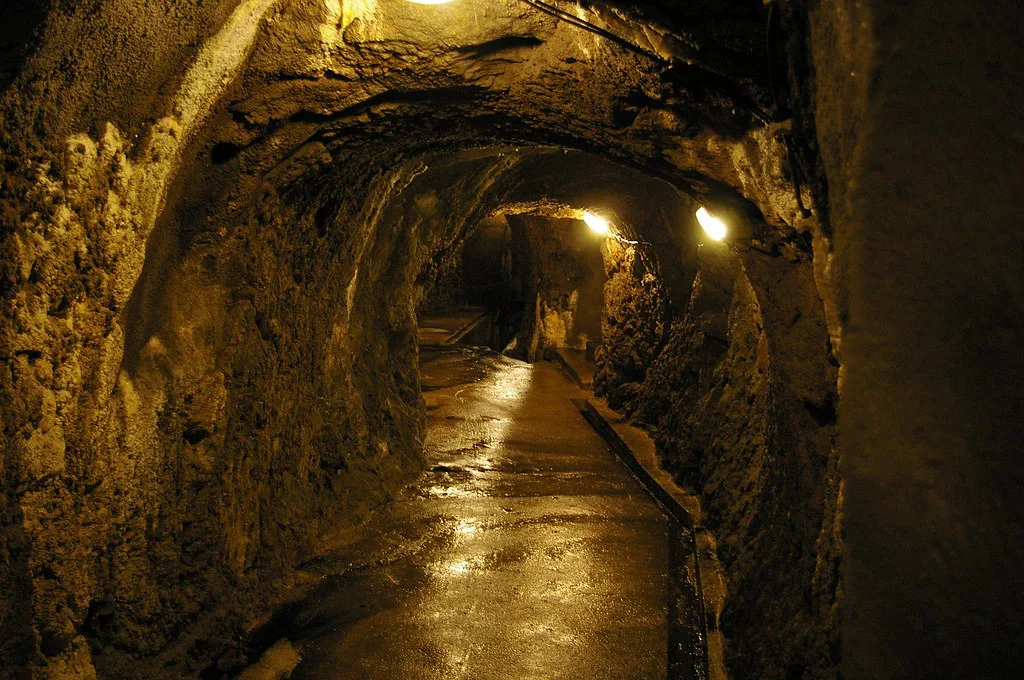 Jihlava catacombs (katakomby) interior, Czech Republic