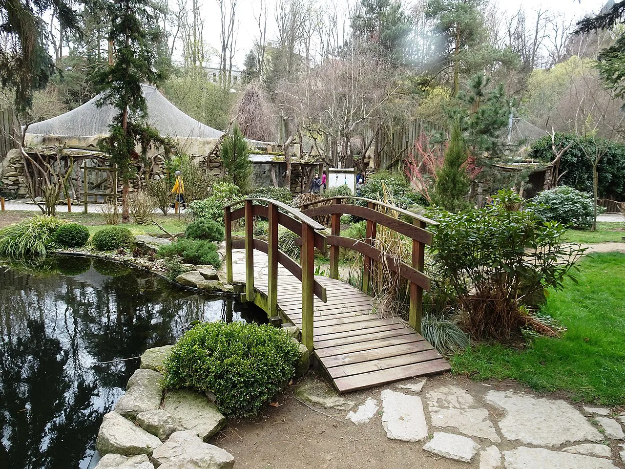 The Japanese garden at Jihlava Zoo.