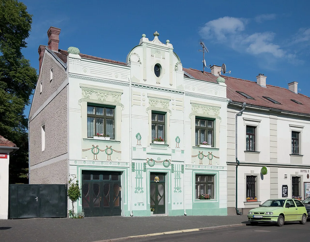 An Art Nouveau house on Zámecká Street in Kutná Hora.