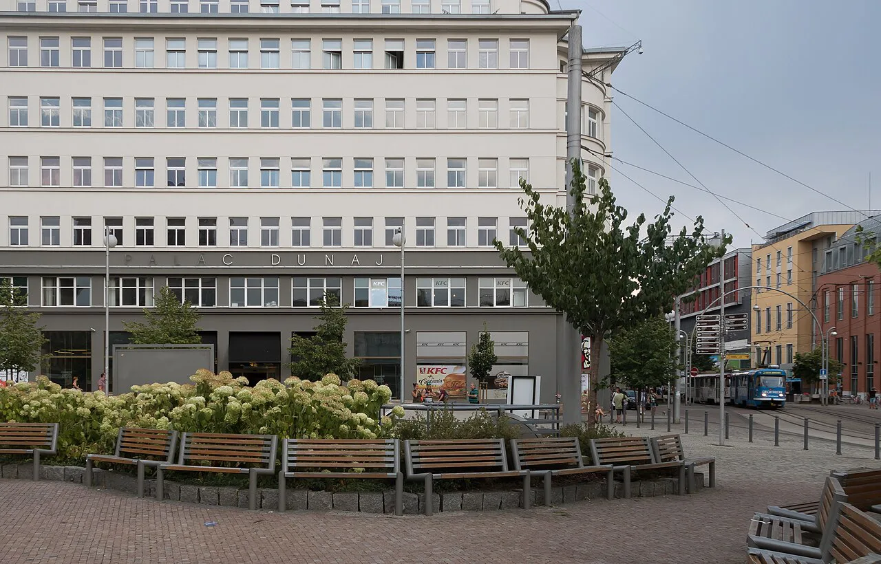 The Palác Dunaj building in Liberec.