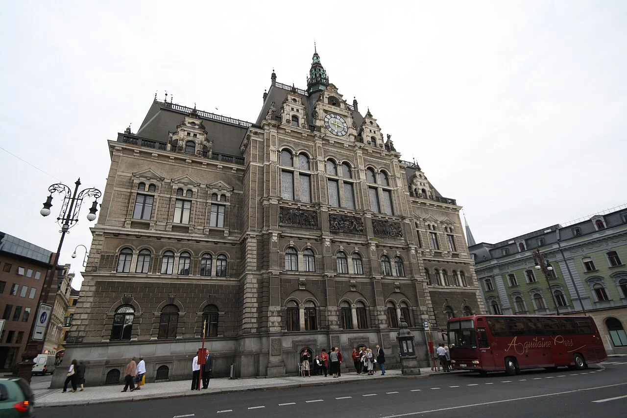 Side view of Liberec Town Hall.