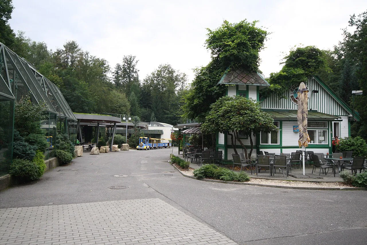 A path through the lower part of Liberec Zoo.