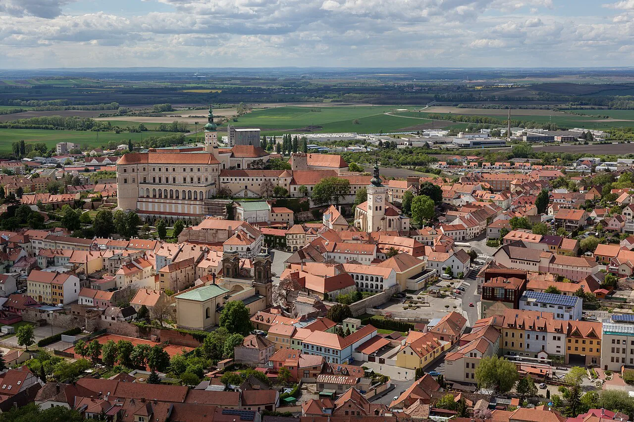 Mikulov seen from Svatý kopeček.