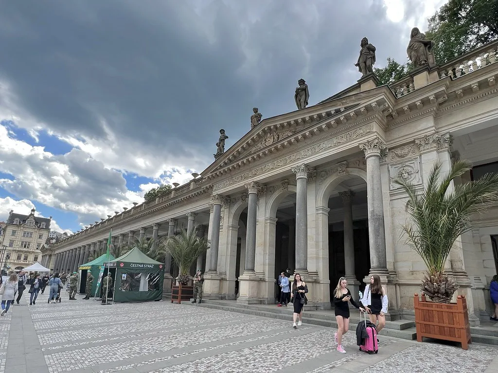 The Mill Colonnade (Mlýnská kolonáda) in Karlovy Vary