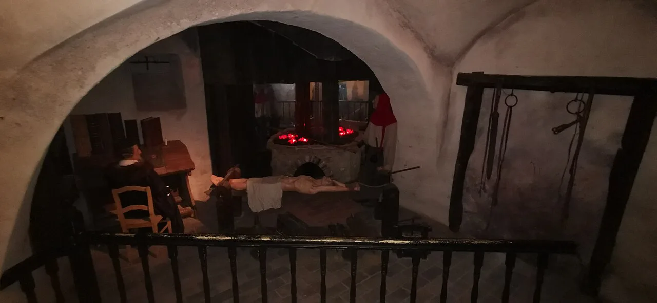 A torture-chamber display in the Museum of Torture, Český Krumlov.