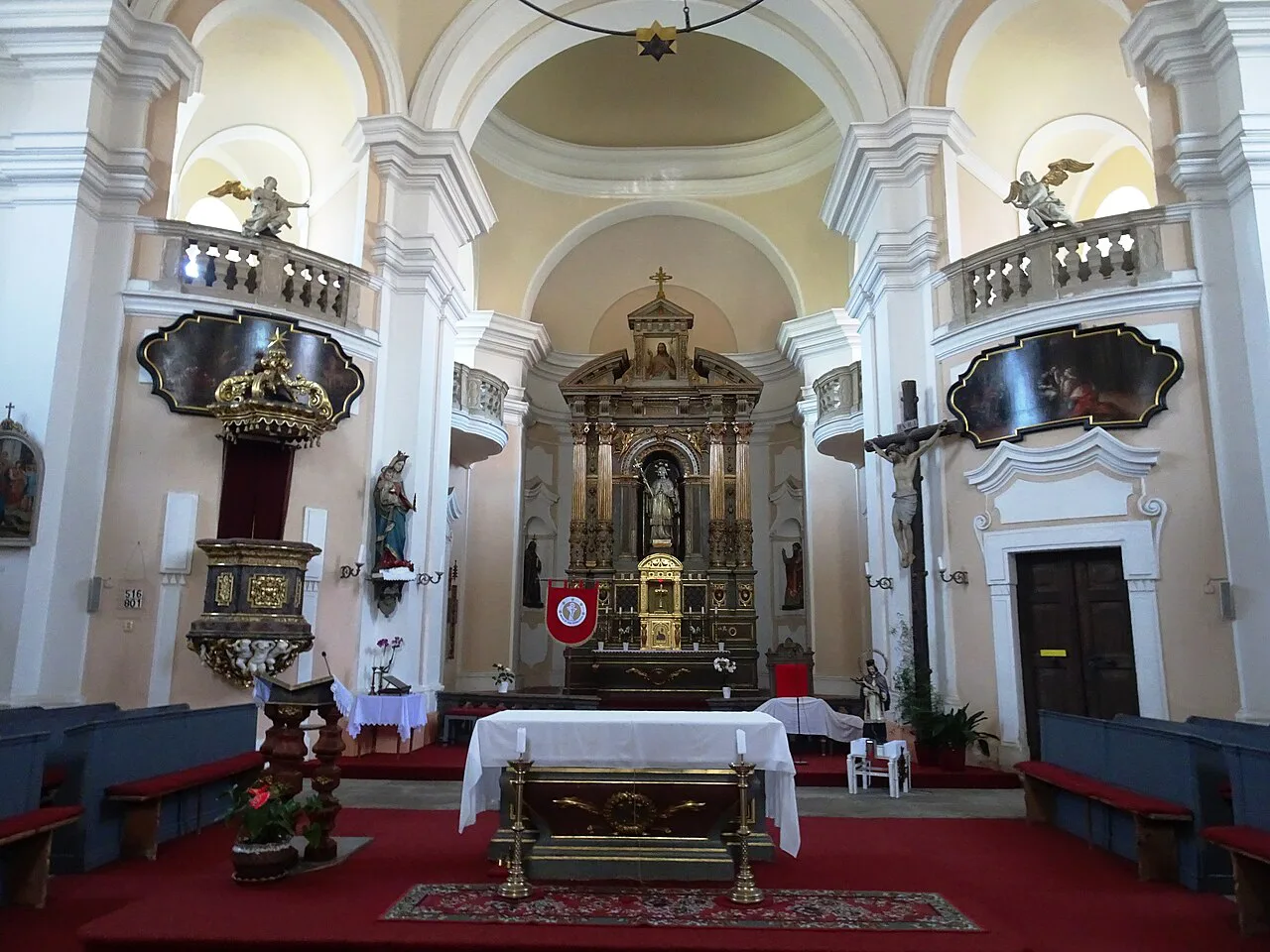 Interior of the Church of St. John of Nepomuk in Nepomuk