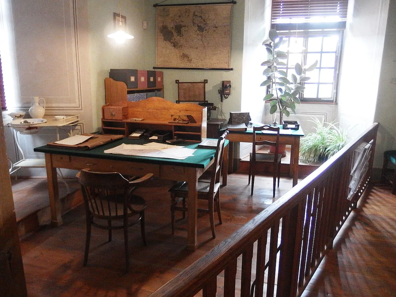 A furnished period room in the castle museum, Český Krumlov.