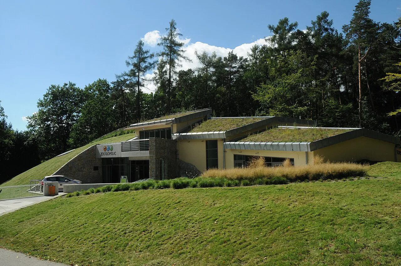 The entrance building of Olomouc Zoo.