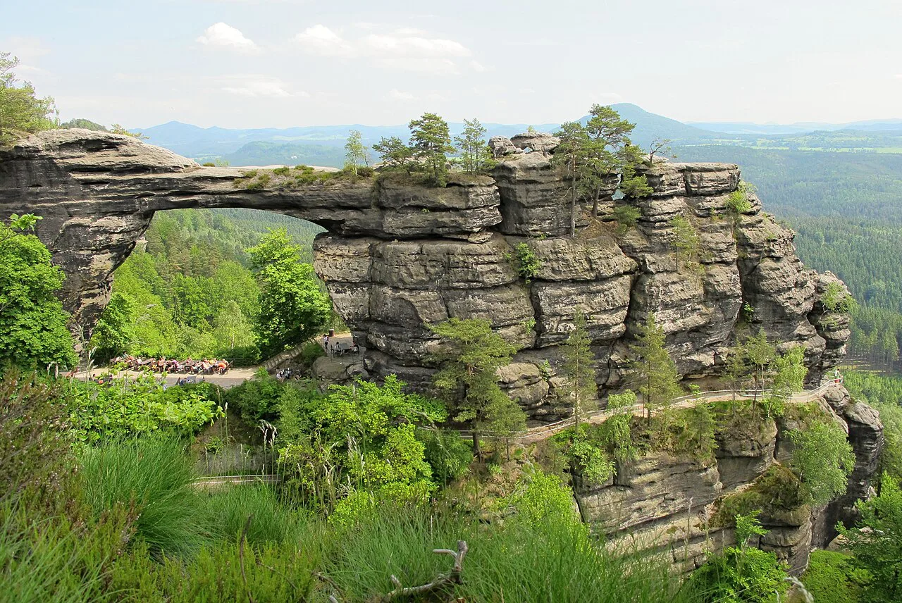 Pravčická brána, the sandstone rock arch in Bohemian Switzerland National Park.