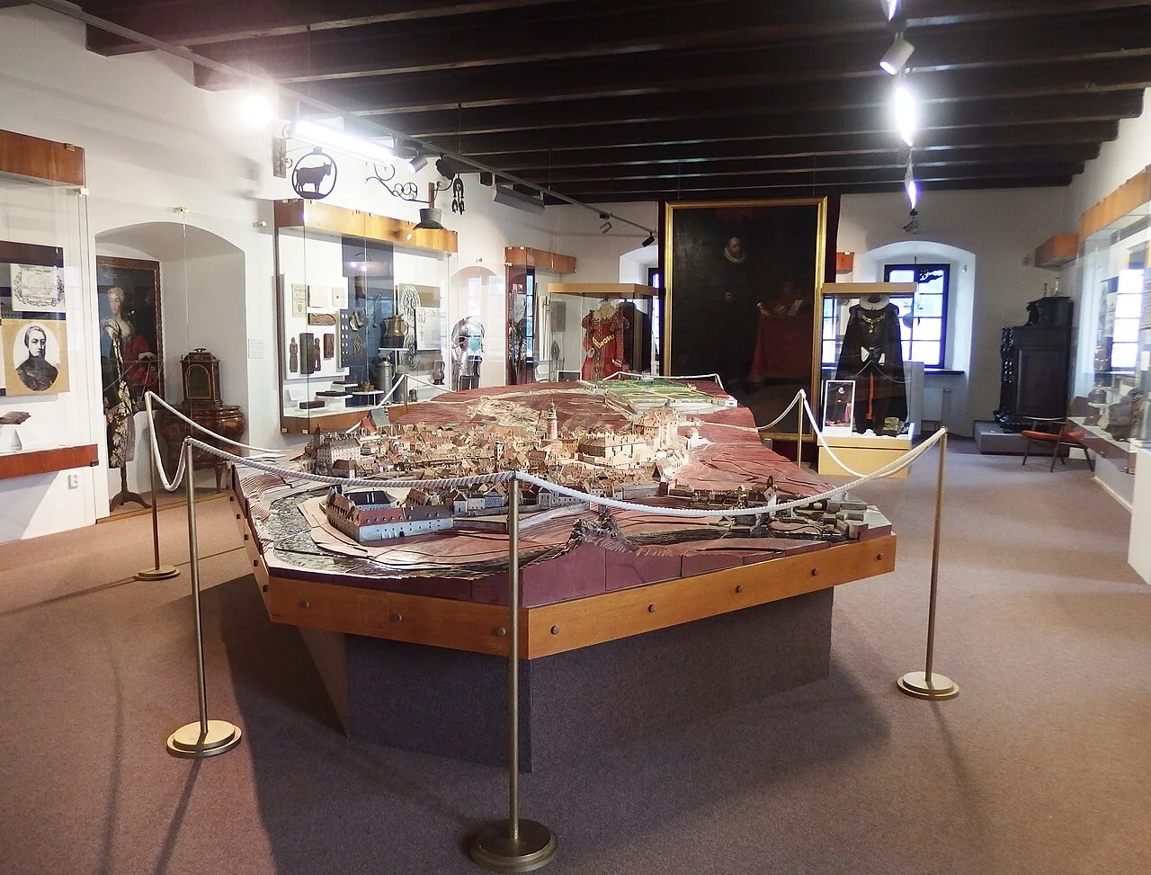 The scale model of medieval Český Krumlov in the Regional Museum.