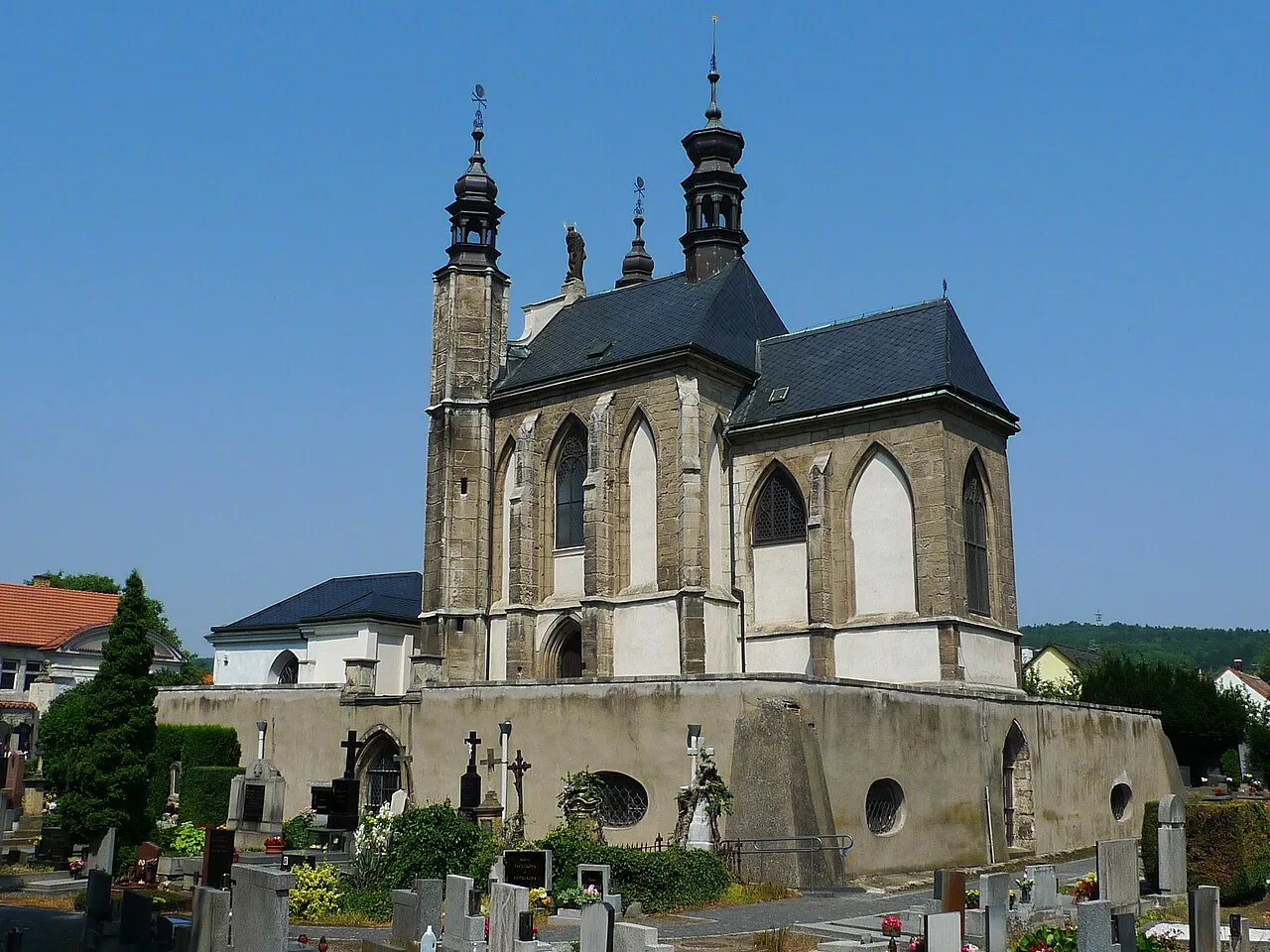 The Cemetery Church of All Saints with the ossuary, Sedlec, Kutná Hora.