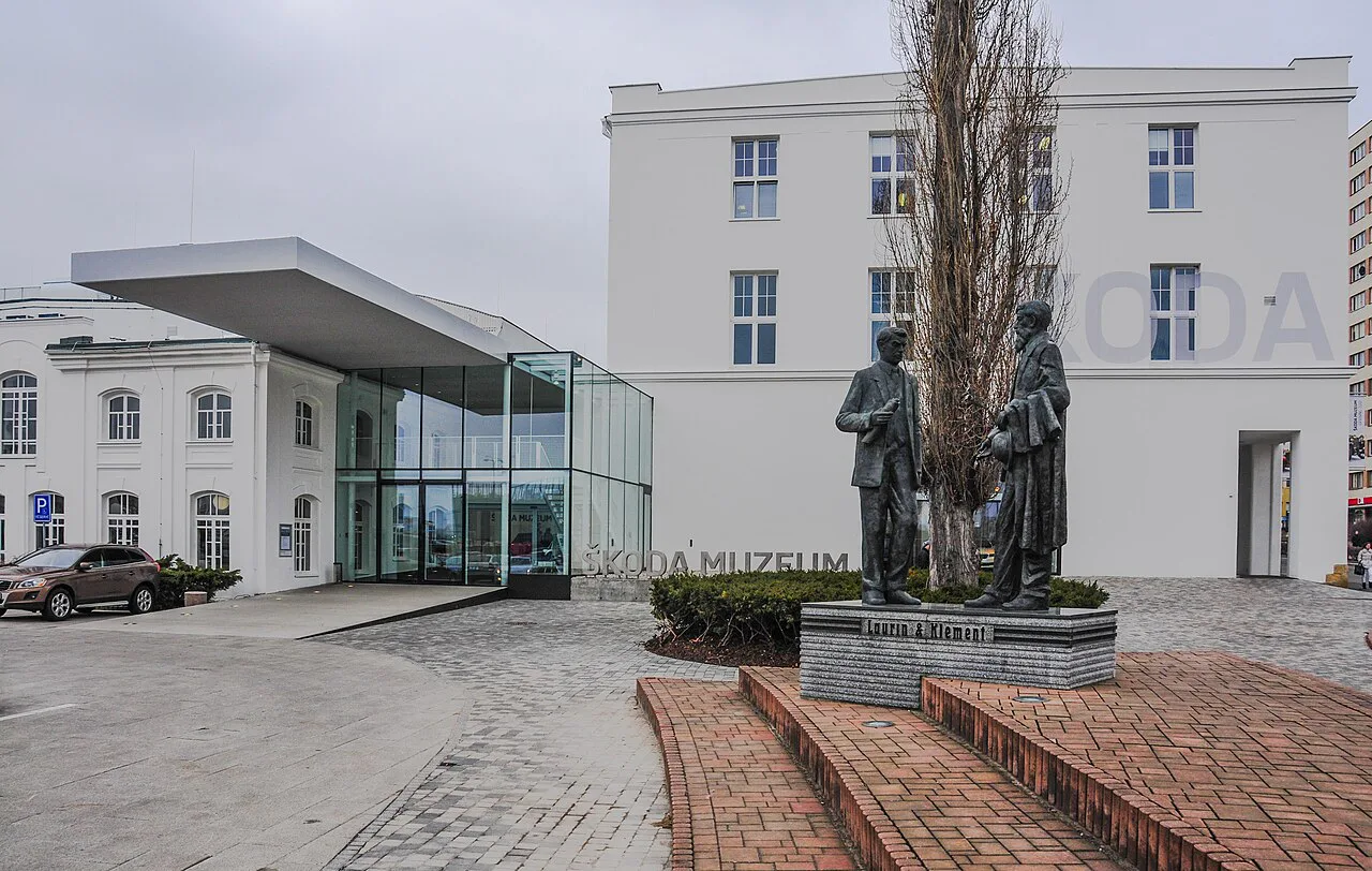 The entrance to the Škoda Museum in Mladá Boleslav.