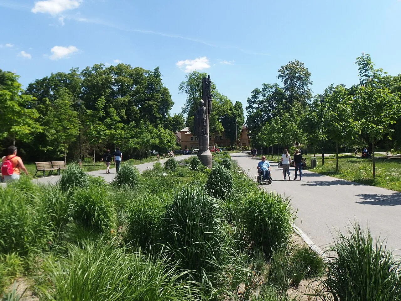 Bedřich Smetana monument in Smetanovy sady park, Olomouc