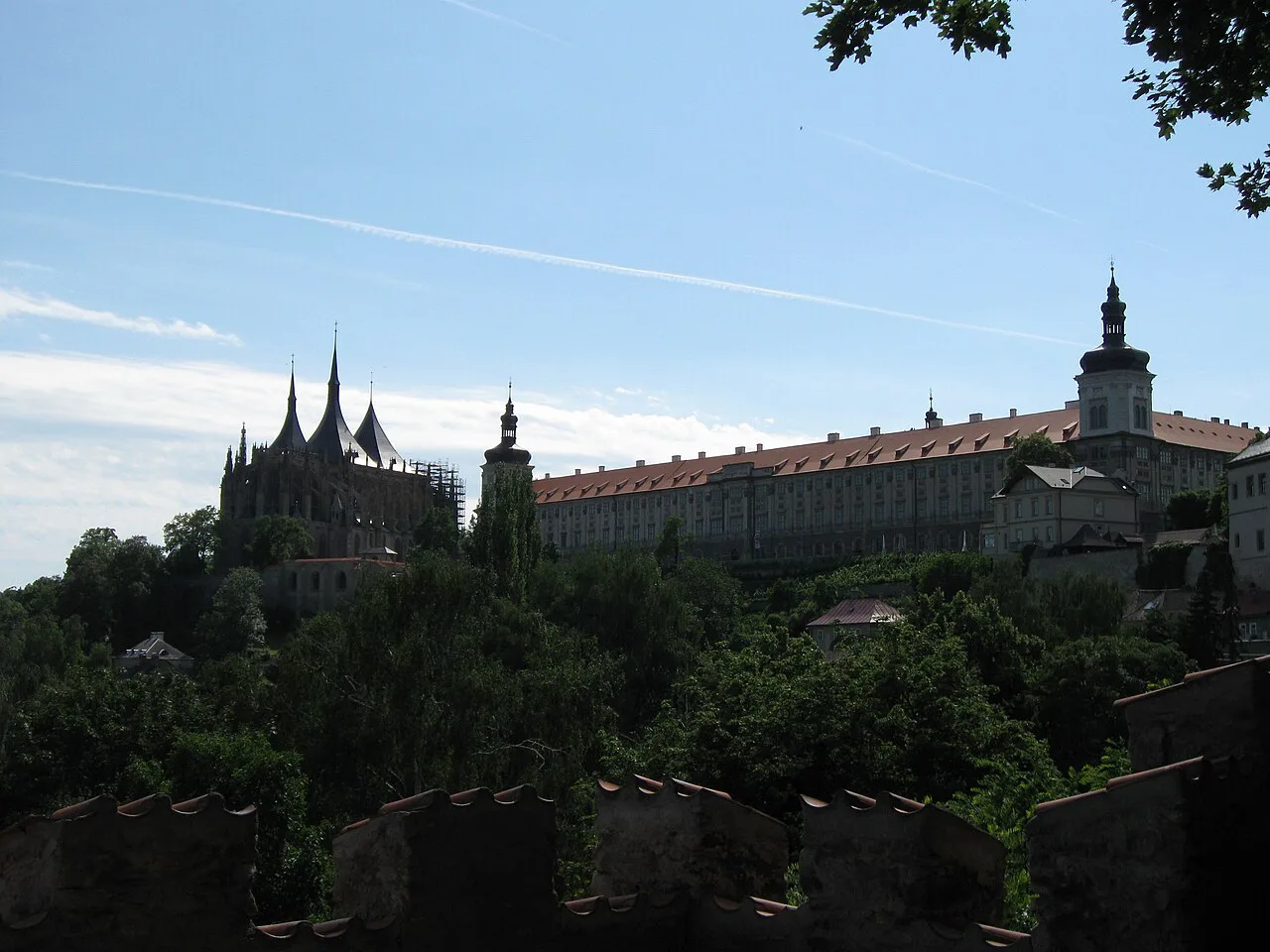 The Church of St. Barbara and the Jesuit College seen from the Italian Court, Kutná Hora.