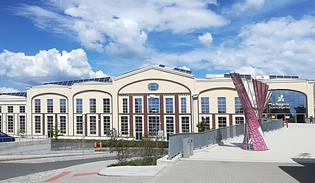 The exterior of Techmania Science Center, Plzeň.