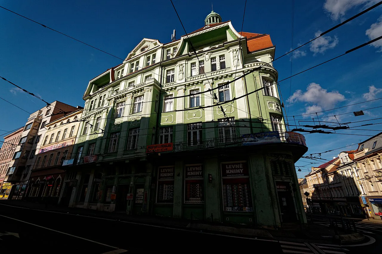 Neo-Renaissance and Secession buildings on Masarykova třída, Teplice.