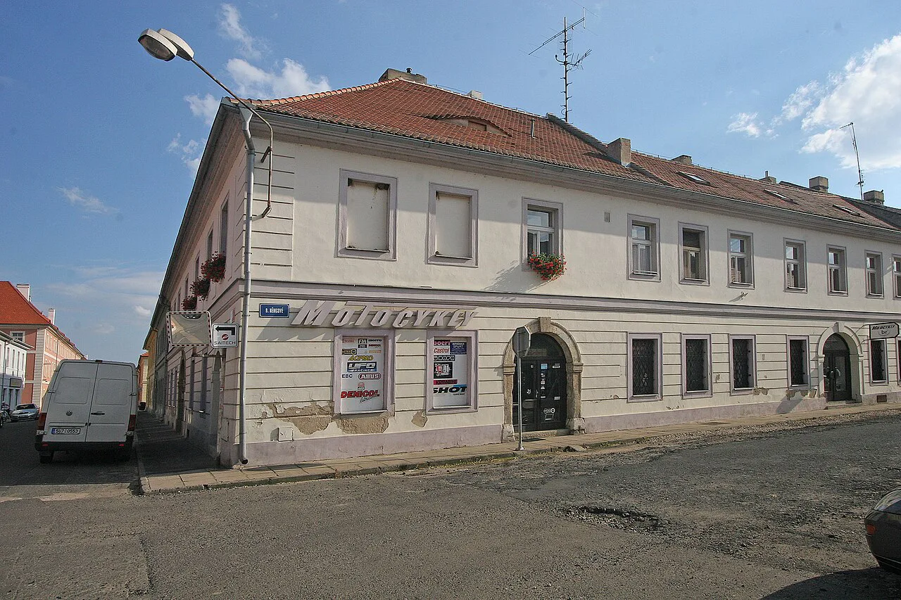 Historic townhouses on Dlouhá Street in Terezín.