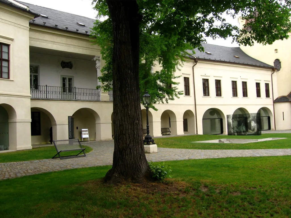 The arcaded courtyard of the Archdiocesan Museum in Olomouc.