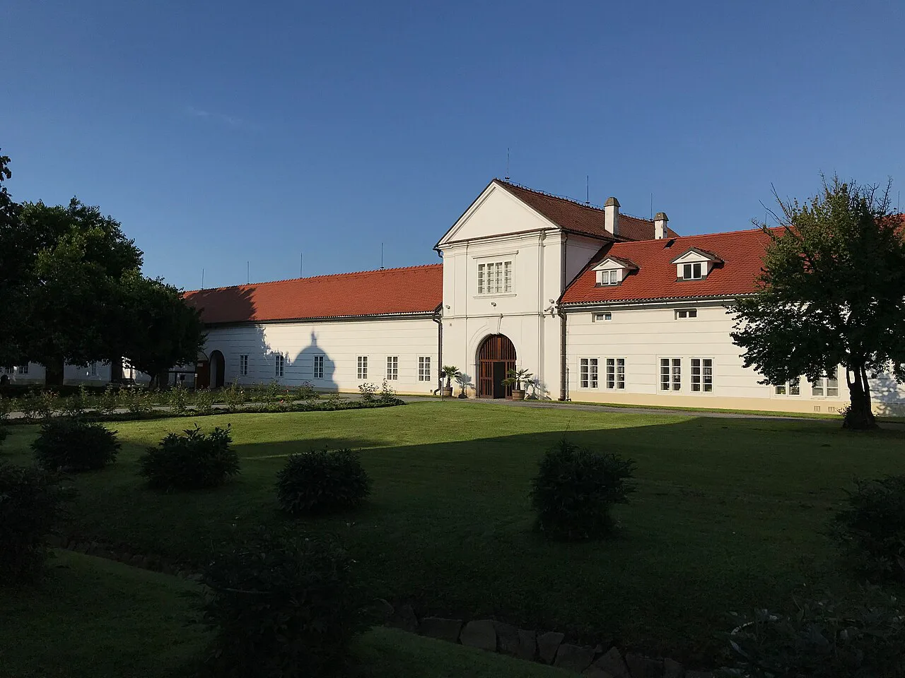 A side building in the grounds of Vizovice Castle.